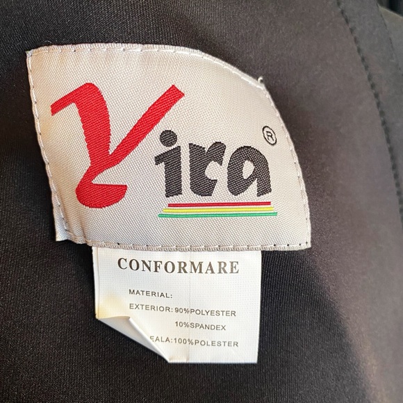 EUC Yira Lightweight Black Faux Suede / Neoprene Trench Coat in Size Large - Picture 8 of 9